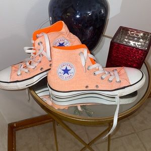 Orange Converse High Tops